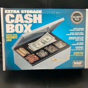 Cashbox box with custom keyed security lock